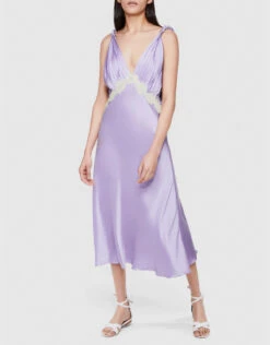 Jonathan Simkhai Kiara Lace-Detailed Satin Midi Dress 12 Jonathan Simkhai Kiara Lace-Detailed Satin Midi Dress -J.Lindeberg Shop 101678