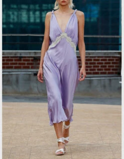 Jonathan Simkhai Kiara Lace-Detailed Satin Midi Dress 14 Jonathan Simkhai Kiara Lace-Detailed Satin Midi Dress -J.Lindeberg Shop 101680