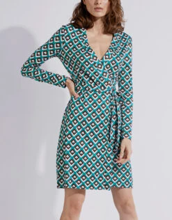 Diane Von Furstenberg Julian Printed Wrap Mini Dress -J.Lindeberg Shop 136963
