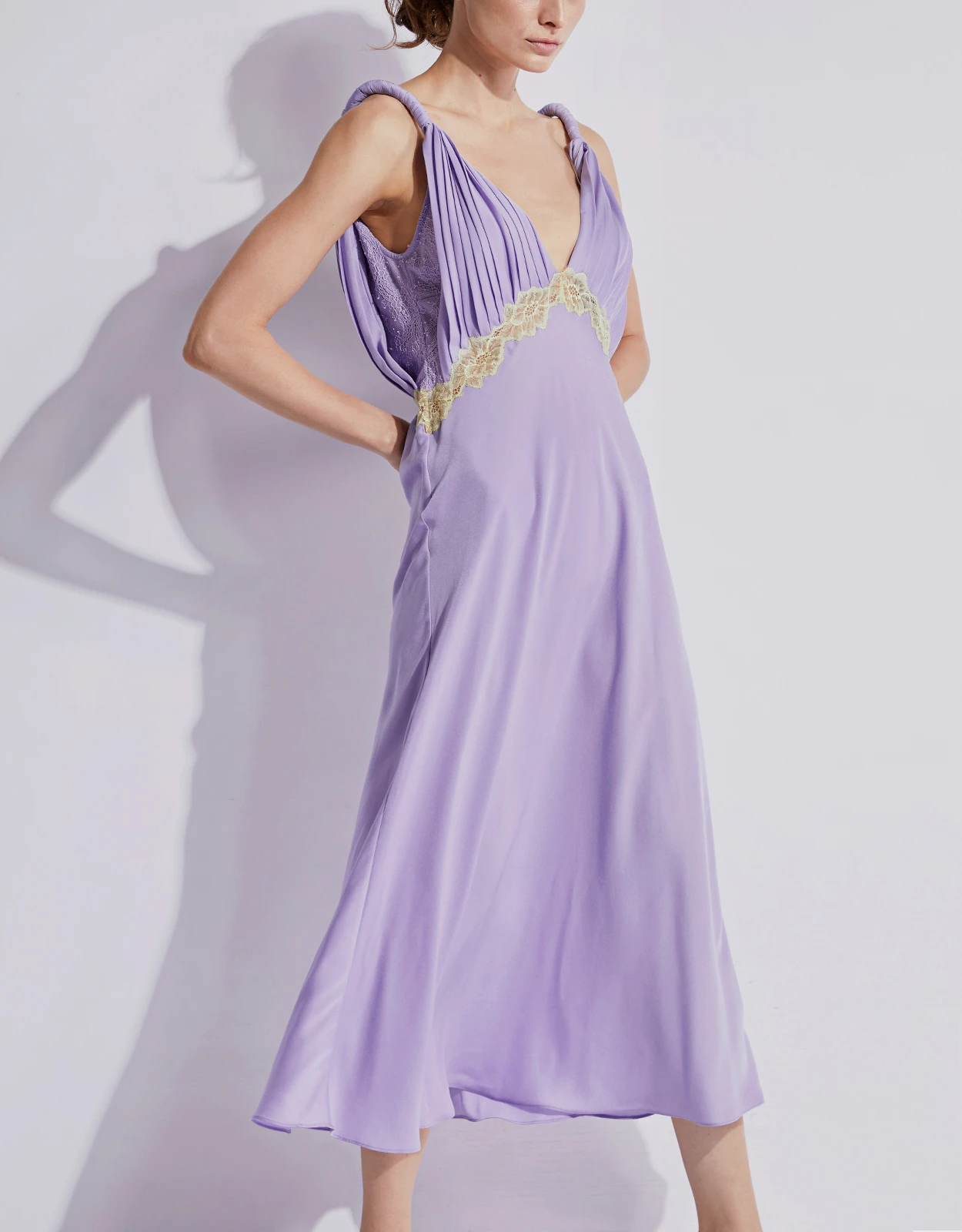 Jonathan Simkhai Kiara Lace-Detailed Satin Midi Dress 9 Jonathan Simkhai Kiara Lace-Detailed Satin Midi Dress - Image 9