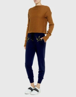 Markus Lupfer Merino Wool Bird Sequin Knitted Track Pants -J.Lindeberg Shop 21480