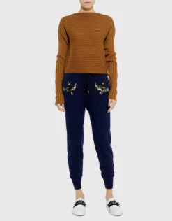 Markus Lupfer Merino Wool Bird Sequin Knitted Track Pants -J.Lindeberg Shop 21481
