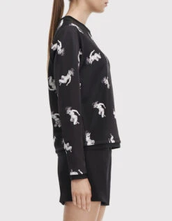 Surreal But Nice Abstract Printed Neoprene Sweatshirt -J.Lindeberg Shop 229290