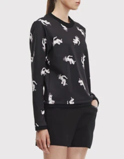 Surreal But Nice Abstract Printed Neoprene Sweatshirt -J.Lindeberg Shop 229295
