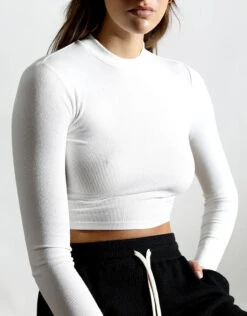 Twenty Montreal Mackay Rib Copped Long Sleeve Top -J.Lindeberg Shop 2572008
