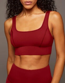 Michi Basal Longline Bra-Earth Red