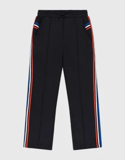 Être Cécile Classic Rib Stripe Retro Track Pants-Classic Black