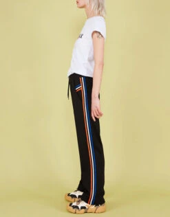 Être Cécile Classic Rib Stripe Retro Track Pants-Classic Black -J.Lindeberg Shop 2631527