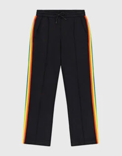 Être Cécile Rainbow Rib Stripe Retro Track Pants-Rainbow Black -J.Lindeberg Shop 2631535