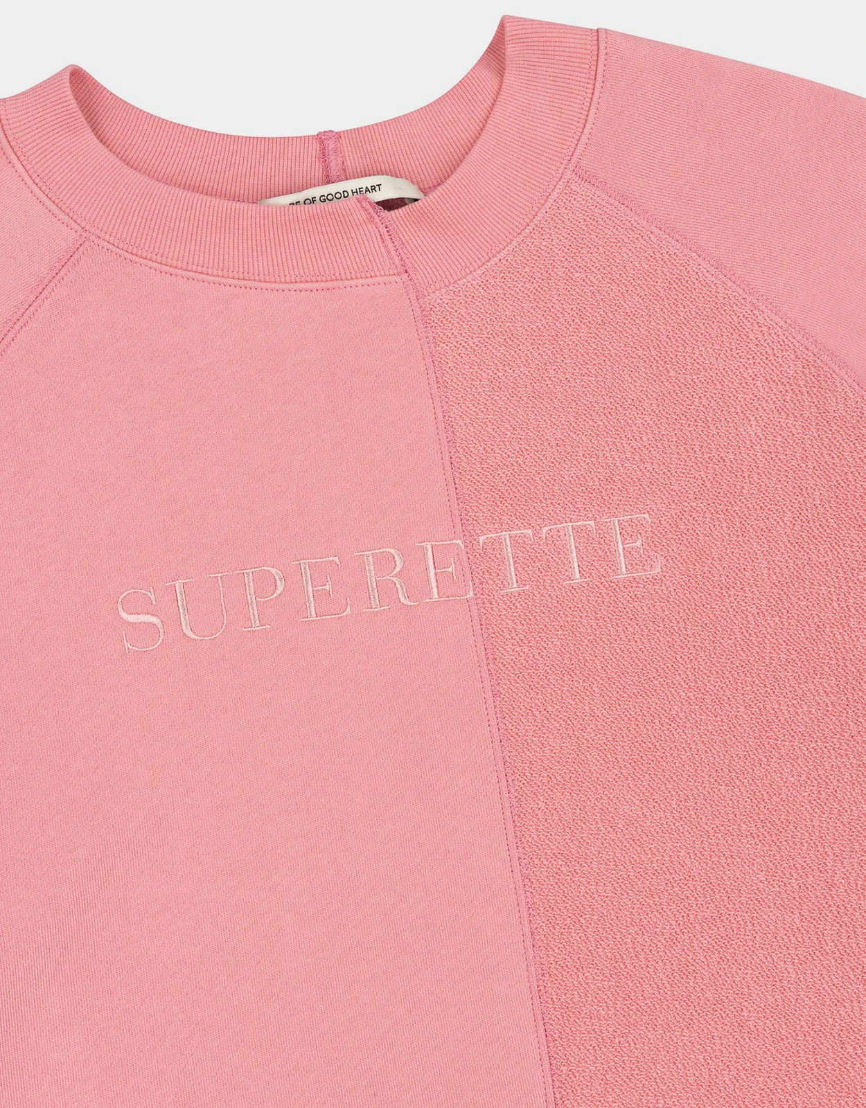 Être Cécile Superette Cropped Deconstructed Sweatshirt-Pink Icing 4 Être Cécile Superette Cropped Deconstructed Sweatshirt-Pink Icing - Image 4