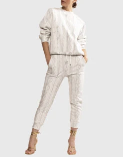 Cynthia Rowley Cable Knit Printed Sweatpants -J.Lindeberg Shop 2651773