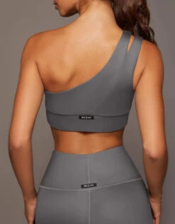 Michi Tigress Gloss Longline Bra-Gunmetal