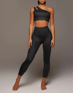 Michi Tigress Gloss Longline Bra-Black