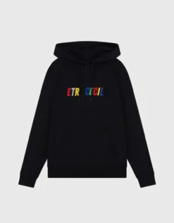 Être Cécile Etre Cecile Multi Flock Hoodie-Black