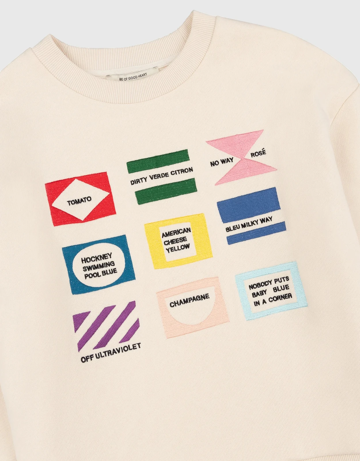 Être Cécile Flags Classic Sweatshirt-Ecru 1 Être Cécile Flags Classic Sweatshirt-Ecru