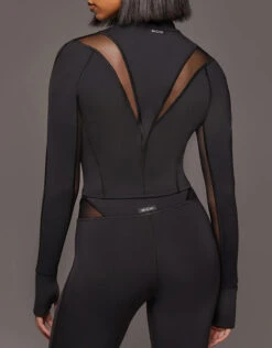 Michi Peak Long Sleeve Crop Top-Black -J.Lindeberg Shop 2689553