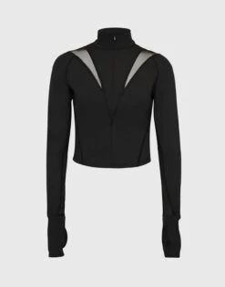 Michi Peak Long Sleeve Crop Top-Black -J.Lindeberg Shop 2689556