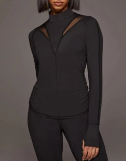 Michi Peak Long Sleeve Top-Black -J.Lindeberg Shop 2689562