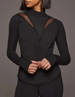 Michi Peak Long Sleeve Top-Black -J.Lindeberg Shop 2689568