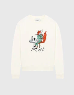 Maison Kitsuné Oly Coffee Fox Vintage Sweatshirt