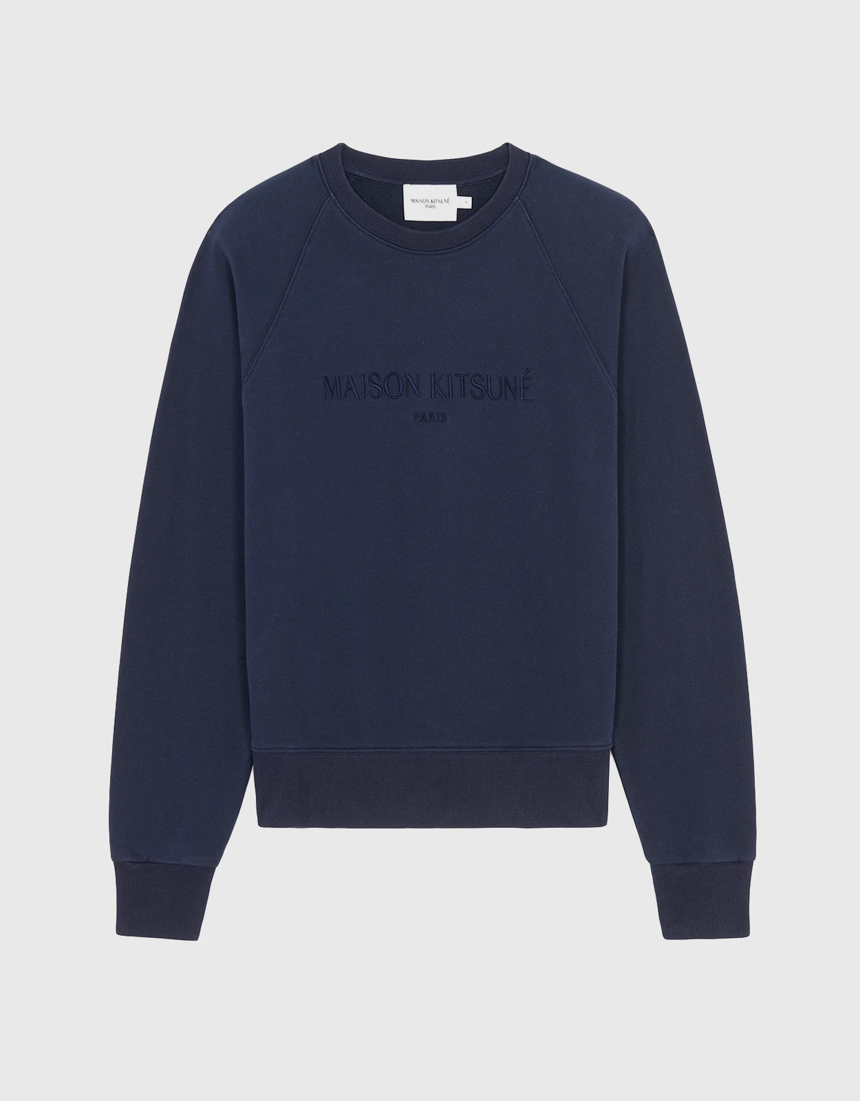 Maison Kitsuné Maison Kitsune Embroidery Adjusted Sweatshirt 1 Maison Kitsuné Maison Kitsune Embroidery Adjusted Sweatshirt