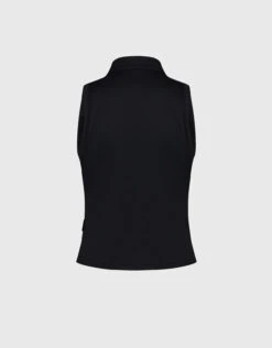 Michi Ace Sleeveless Polo Shirt-Black