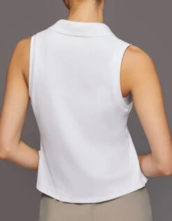 Michi Ace Sleeveless Polo Shirt-White -J.Lindeberg Shop 2751470