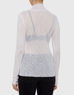 Rachel Comey Recall Crepe Rib Semi-sheer High Neck Knit Top -J.Lindeberg Shop 27734