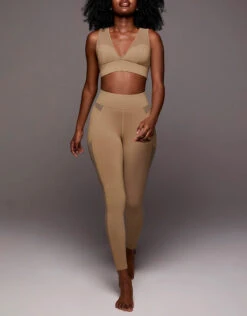 Michi Solstice Longline Bra-Sable