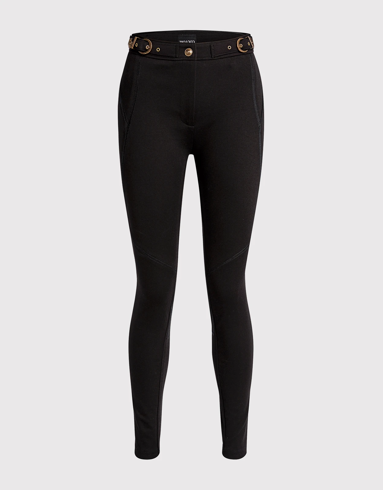 Versace Jeans Couture Buckle Embellished Skinny Pants 1 Versace Jeans Couture Buckle Embellished Skinny Pants