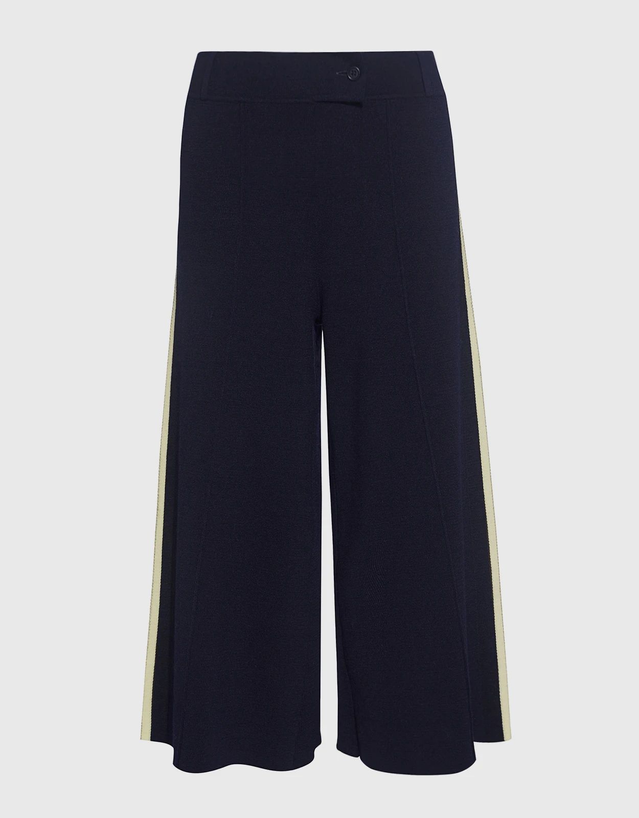 Chinti & Parker Side Stripe Intarsia Merino Culottes 1 Chinti & Parker Side Stripe Intarsia Merino Culottes