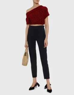 Rachel Comey Pout Off-the-Shoulder Gingham Cropped Top -J.Lindeberg Shop 31145