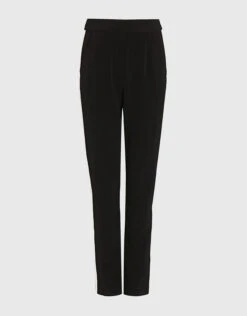 SELF PORTRAIT Self-Portrait Crepe Side Stripe Track Pants
