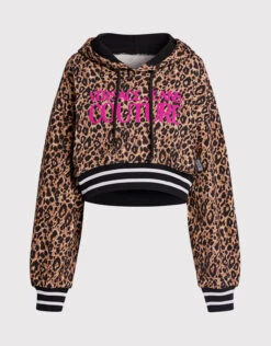 Versace Jeans Couture Leopard Fleece Hoodie