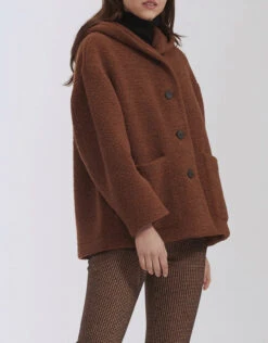 Harris Wharf London Oversized Bouclé Hooded Jacket -J.Lindeberg Shop 321992