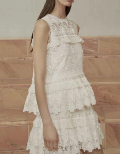 Alexis Effie Tie-Back Ruffled Lace Top -J.Lindeberg Shop 32508