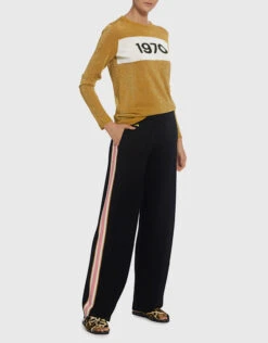 Bella Freud Merino Wool Race Track Stripe Knitted Track Pants -J.Lindeberg Shop 32830