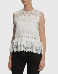 Alexis Effie Tie-Back Ruffled Lace Top -J.Lindeberg Shop 33020