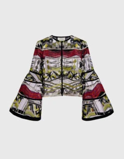 Alexis Gem Embroidered Tulle Top