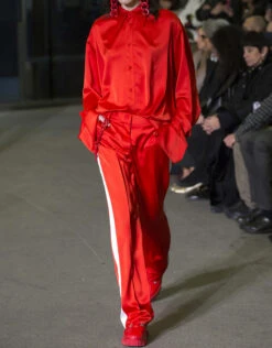 MSGM Chain Side Stripe Satin-crepe Track Pants -J.Lindeberg Shop 34304