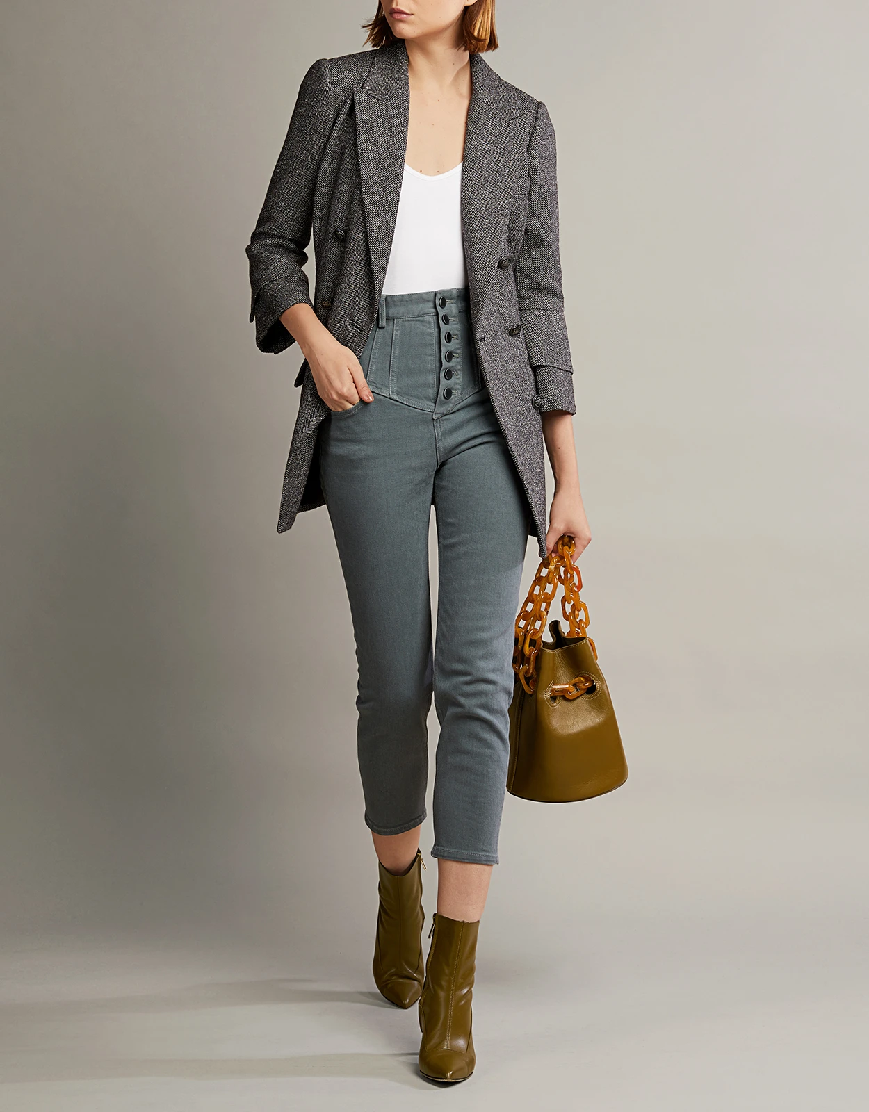 Marissa Webb Wilder Bell Sleeve Herringbone Blazer Dress 4 Marissa Webb Wilder Bell Sleeve Herringbone Blazer Dress - Image 4