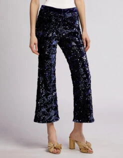 Alexis Pace Sequin Flare Cropped Pants -J.Lindeberg Shop 35916