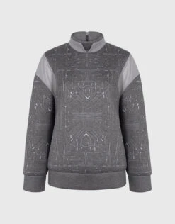 Cres E Dim Circuit Print Neoprene SWEATSHIRT -J.Lindeberg Shop 36241
