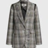 MM6 Maison Margiela Shoulder Cutout Detail Plaid Blazer