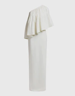 Solace London Lison Ruffled One-shoulder Maxi Dress