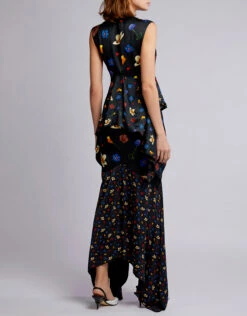 Solace London Chayse Floral Ruffled Midi Dress -J.Lindeberg Shop 40612