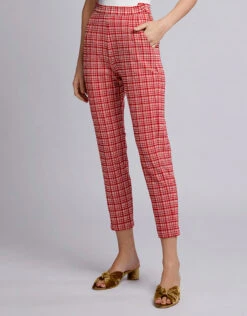 Rachel Comey Flat Westside Plaid High-rise Pants -J.Lindeberg Shop 41101