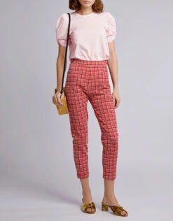 Rachel Comey Flat Westside Plaid High-rise Pants -J.Lindeberg Shop 41102