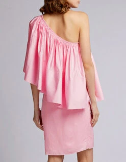 Solace London Layci One-shoulder Ruffled Knee Length Dress -J.Lindeberg Shop 41115