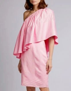 Solace London Layci One-shoulder Ruffled Knee Length Dress -J.Lindeberg Shop 41116